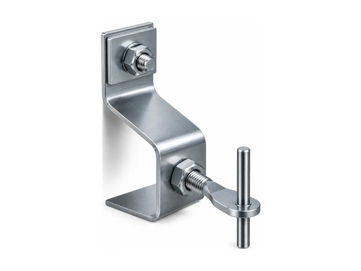 STANGLE Z-bracket with returned leg and pin