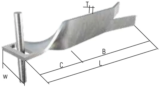 Fishtail with pin (ST-800-1100)