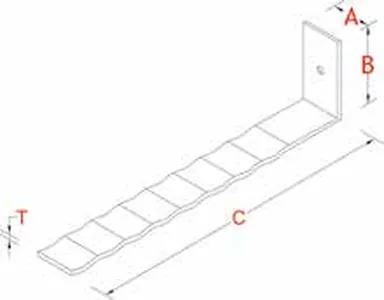 Block tie corrugated with bolt screw fixing (frame cramp)