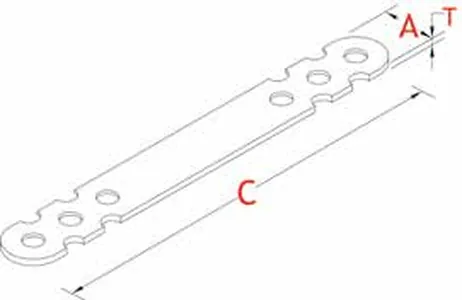 Cavity tie with 3 holes