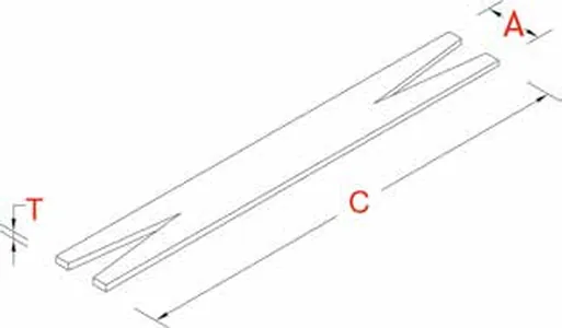 Cavity tie fishtailed