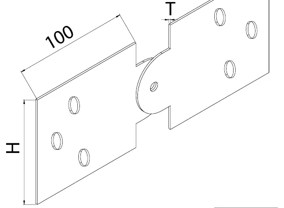 Adjustable vertical connector