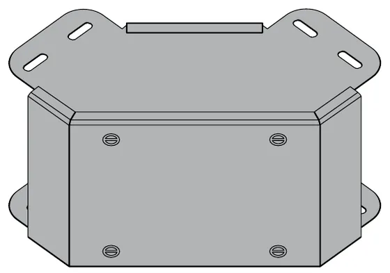Bend 90° outside lid