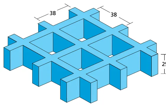 Moulded FRP grating