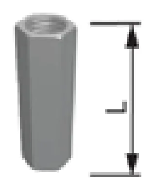 Hexagonal rod coupler with view hole