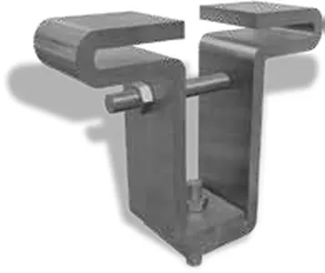 Steel beam clamp, closed