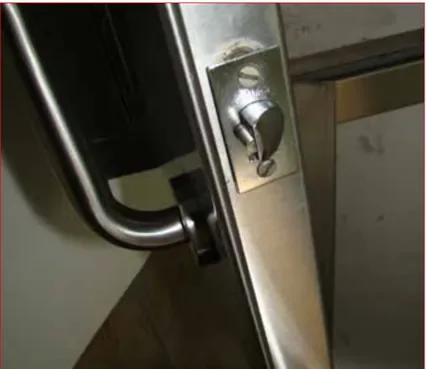 Electromagnetic door lock (electric interlock)