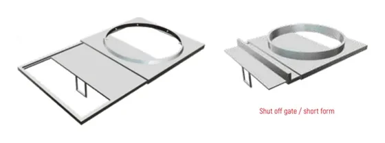 Manual cut-off door (shut-off gate)