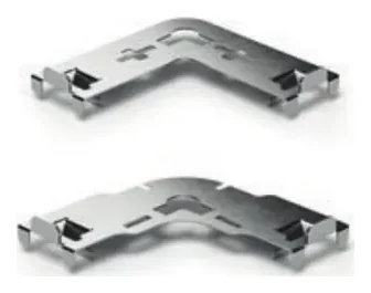 Vertical angular lining clip
