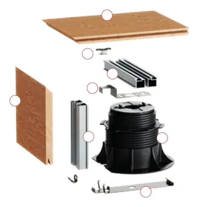 Vertical lining clip for wooden/WPC decking