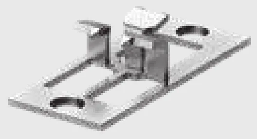 Double clip with fixing screws